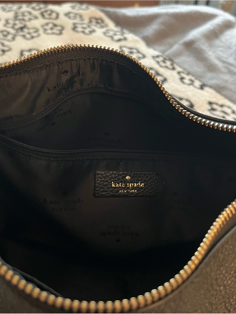 kate spade Black Pebbled Leather Shoulder Hobo - Picture 4 of 5